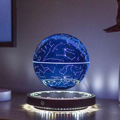 Levitating Lamp Magnetic Levitation Globe LED Earth Floating Rotating Globe Bedside Novelty Christmas Gifts Galactic Starry Sky