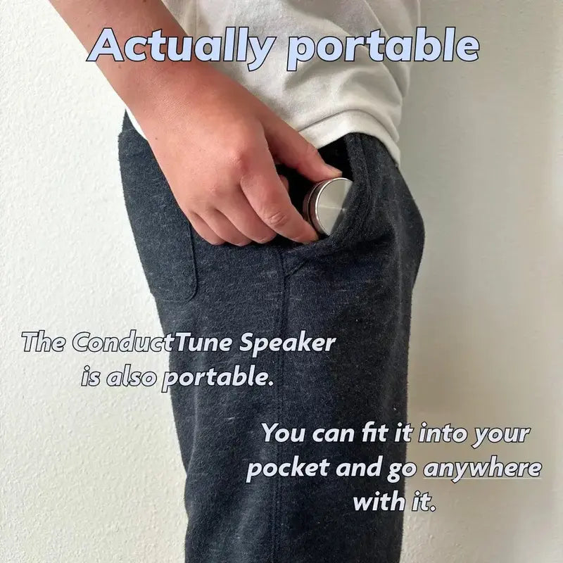 The Conducttune Bone Conduction Speaker: Turn Anything into a Speaker! Bluetooth 5.3, True Wireless Stereo, Compact Audio Device, Cheap Gifts, Musicians Gadget Smartphone Speaker