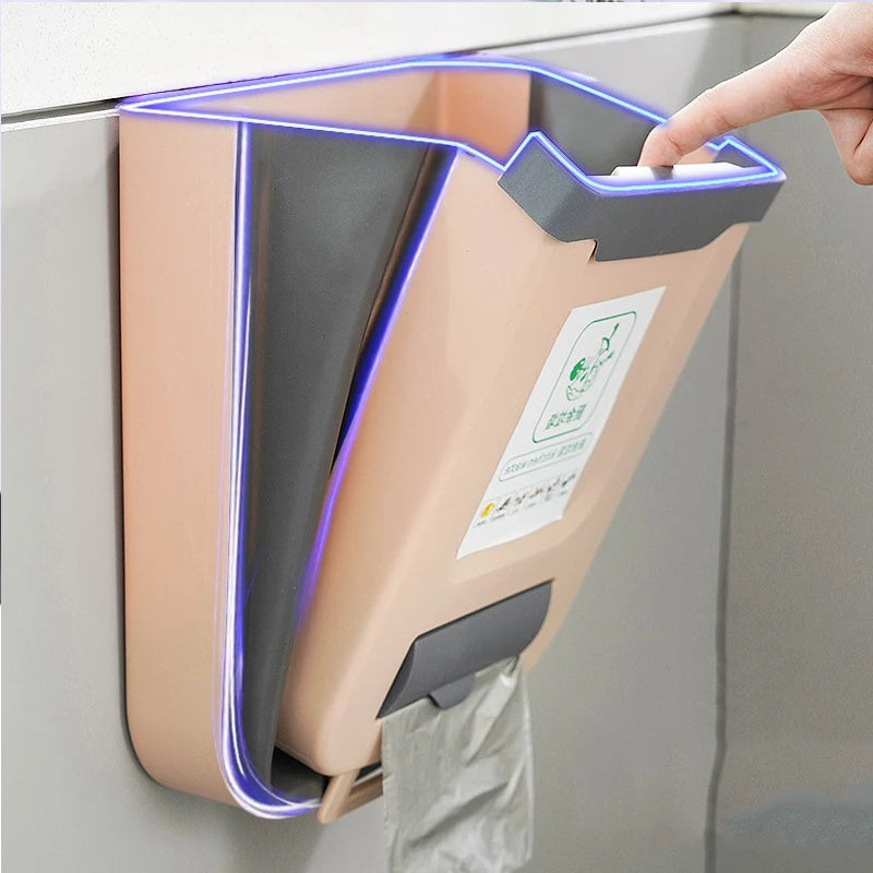 Wall-Mounted Folding Trash Can