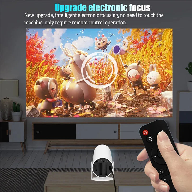 HY300 plus HD Projector Portatil 4K 1280X720P Android 11 Wifi6 LED Video Home Theater Cinema Phone Mini Proyector Movie